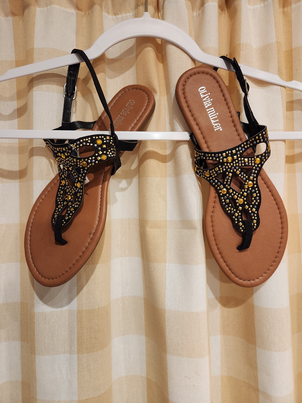size 8 Gemstone T-Strap Sandals